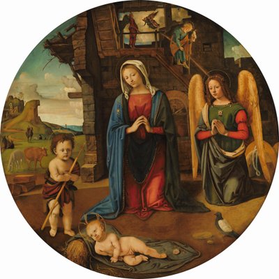 Szopka z Dzieciątkiem Św. 14951505. autorstwa Piero di Cosimo