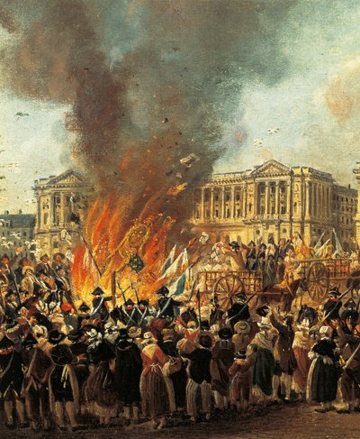 Świętowanie jedności, Pierre Antoine Demachy (1723-1807), detal autorstwa Pierre Antoine Demachy