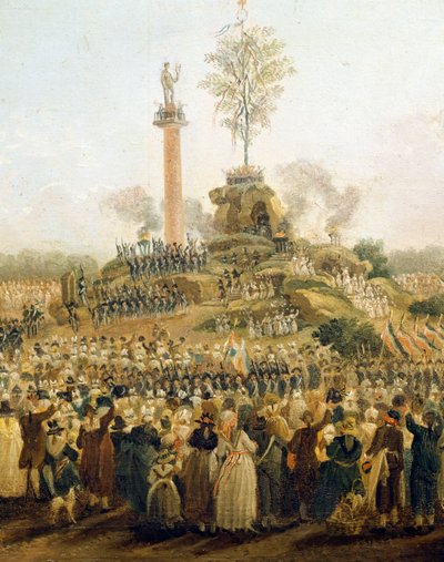 Fragment Festiwalu Istoty Najwyższej na Champ de Mars, 8 czerwca autorstwa Pierre Antoine Demachy