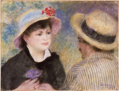 Para w łodzi (rzekomo Aline Charigot i Renoir) autorstwa Pierre-Auguste Renoir