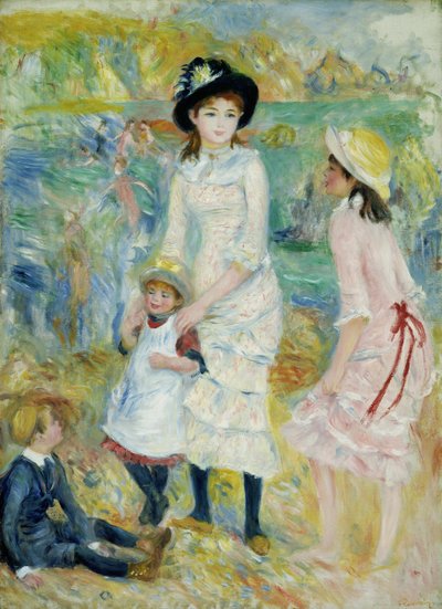 Dzieci na wybrzeżu, Guernsey autorstwa Pierre-Auguste Renoir