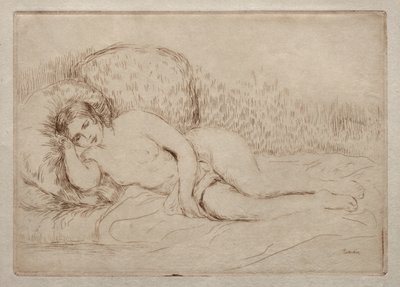 Naga kobieta leży autorstwa Pierre-Auguste Renoir