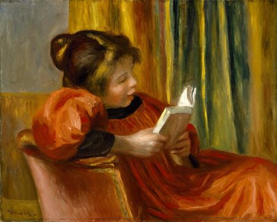 Dziewczynka czytająca autorstwa Pierre-Auguste Renoir