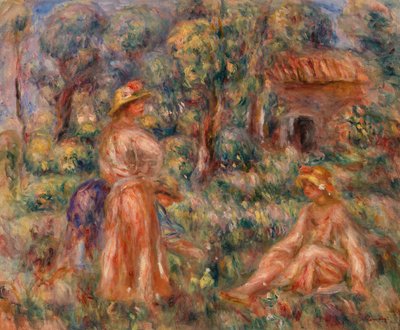 Dziewczyny w krajobrazie autorstwa Pierre-Auguste Renoir