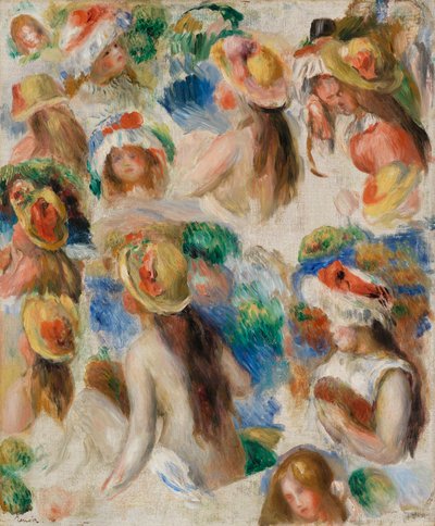 Studium głów autorstwa Pierre-Auguste Renoir