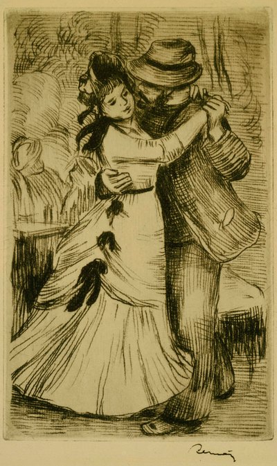 Taniec na wsi autorstwa Pierre-Auguste Renoir