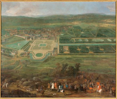Widok na zamek Fontainebleau autorstwa Pierre Denis Martin