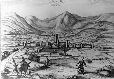 Miasto Fondi, rycina Pietera Mortiera (1661-1711) z Teatru Nowego we Włoszech autorstwa Pierre (1661 1711) Mortier