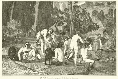 Pokój (grawerunek) autorstwa Pierre (after) Puvis de Chavannes