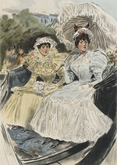Wybitne młode kobiety o łatwej cnocie, ilustracja z „La Femme a Paris” Octave