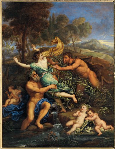 Pan i Syrinx, przed 1690 ... autorstwa Pierre (follower of) Mignard