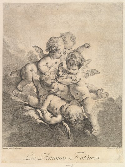 Bawiące się dzieci, 1750. autorstwa Pierre Alexandre Aveline