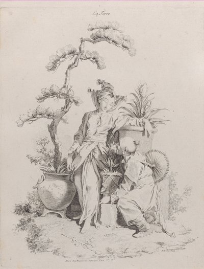 Ziemia, z Czterech elementów, 1738-49. autorstwa Pierre Alexandre Aveline