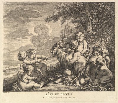 Święto Bachusa, ok. godz. 1738. autorstwa Pierre Alexandre Aveline