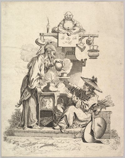 Ogień, ca. 1740. autorstwa Pierre Alexandre Aveline