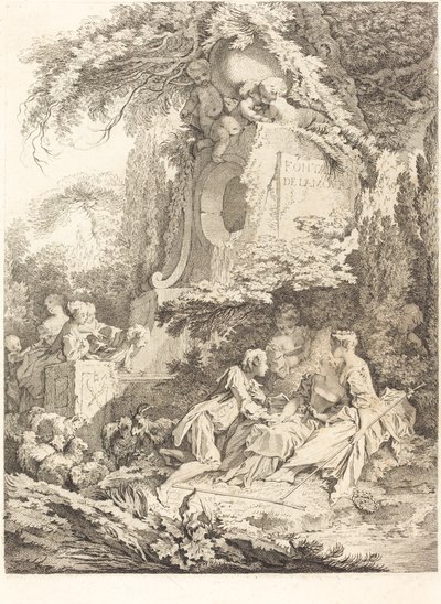 Fontanna Miłości autorstwa Pierre Alexandre Aveline after François Boucher
