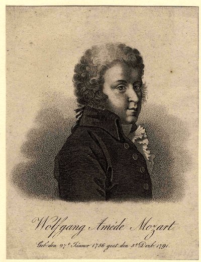 Portret kompozytora Wolfganga Amadeusza Mozarta 1756-1791, po 1824 autorstwa Pierre Alexandre Tardieu