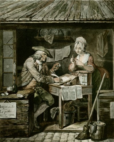 Publiczny skryba autorstwa Pierre Alexandre Wille