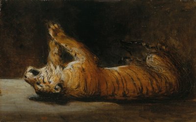 Grający tygrys (olej na płótnie) autorstwa Pierre Andrieu