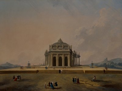 Fantastyczne studia architektoniczne z figurami autorstwa Pierre Antoine Demachy