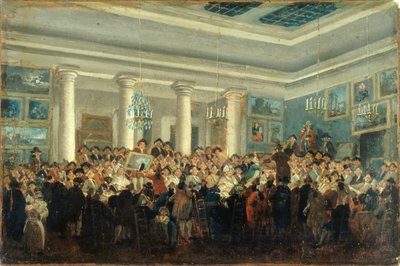 Publiczna sprzedaż obrazów, ok. godz. 1785. autorstwa Pierre Antoine Demachy