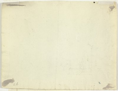Szkic łukowatego wejścia na taras autorstwa Pierre Antoine Mongin