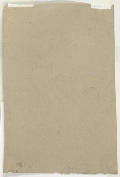 Szkic koron drzew i rysunek autorstwa Pierre Antoine Mongin