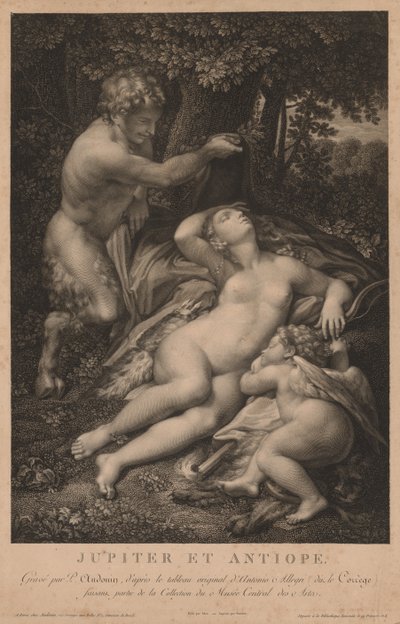 Jowisz i Antiope. autorstwa Pierre Audouin