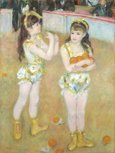 Akrobaci w Cirque Fernando Francisca i Angelina Wartenberg, 1879. autorstwa Pierre Auguste Renoir