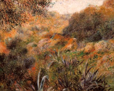 Algierski krajobraz, wąwóz dzikiej kobiety autorstwa Pierre Auguste Renoir