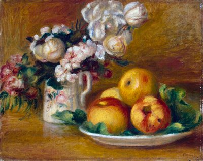 Jabłka i Kwiaty, c1895. autorstwa Pierre Auguste Renoir