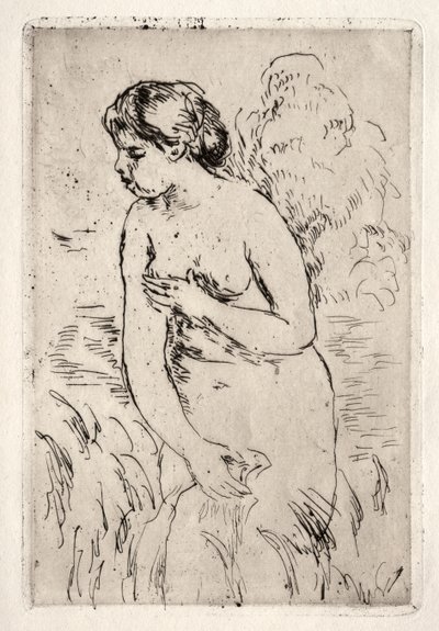 Kąpiący się stojący, półnogi. autorstwa Pierre Auguste Renoir