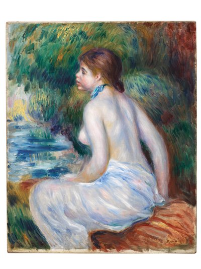 Kąpiący się siedzący, 1890 autorstwa Pierre Auguste Renoir