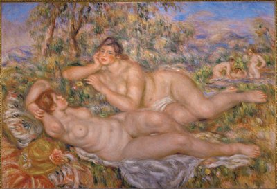 Kąpiące się kobiety (olej na płótnie) autorstwa Pierre Auguste Renoir