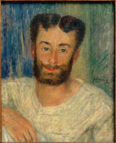 Portret brodatego młodzieńca z rozciętą kamizelką (The Bougival Rower) autorstwa Pierre Auguste Renoir