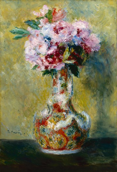 „Bukiet kwiatów w japońskim wazonie” (japonizm) Obraz Pierre Auguste Renoir (1841-1919) 1878 Indianapolis Museum of Art Stany Zjednoczone autorstwa Pierre Auguste Renoir