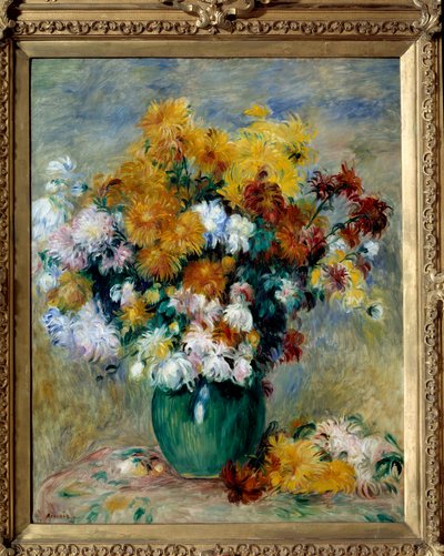 Bukiet chryzantem. Obraz Pierre Auguste Renoir (1841-1919) autorstwa Pierre Auguste Renoir