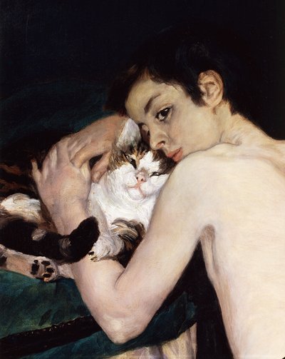 Chłopiec z kotem — Pierre-Auguste Renoir autorstwa Pierre Auguste Renoir