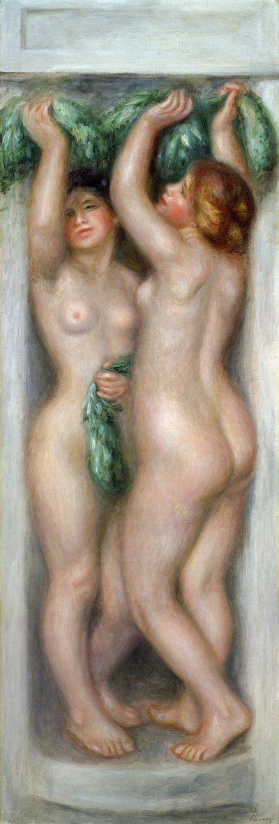 Kariatydy, ok. 1910 (olej na panelu) autorstwa Pierre Auguste Renoir