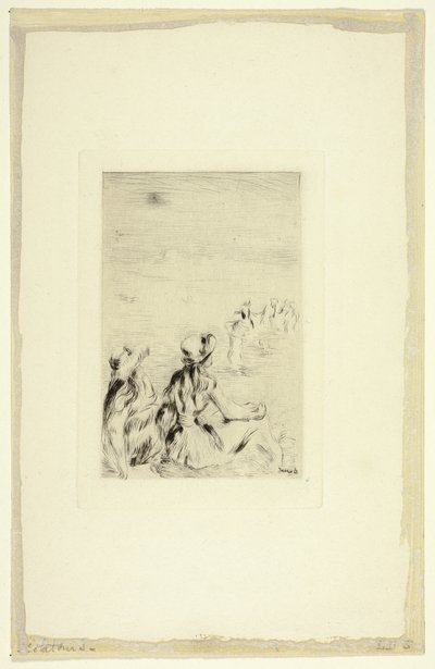Dzieci na plaży, Bernoval autorstwa Pierre Auguste Renoir