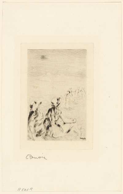 Dzieci na plaży, Bernoval autorstwa Pierre Auguste Renoir