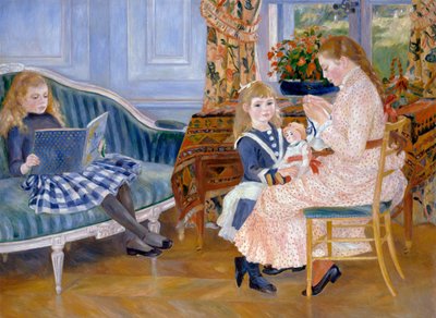 Popołudnie dla dzieci w Wargemont, 1884 autorstwa Pierre Auguste Renoir