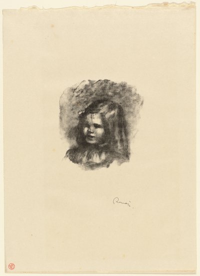 Claude Renoir, zwrócony w lewo autorstwa Pierre Auguste Renoir