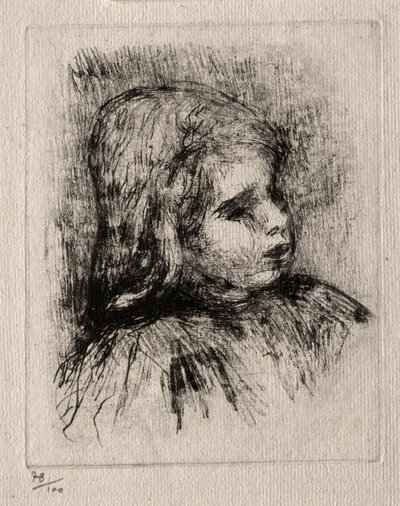 Claude Renoir, trzy czwarte w prawo, 1908. autorstwa Pierre Auguste Renoir