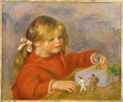 Claude Renoir, gra (olej na płótnie) autorstwa Pierre Auguste Renoir