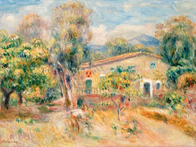 Dom Collettes, Cagnes, 1910 autorstwa Pierre Auguste Renoir
