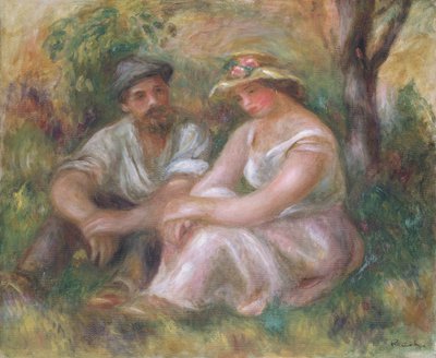 „Rozmowa”, 1912 autorstwa Pierre Auguste Renoir