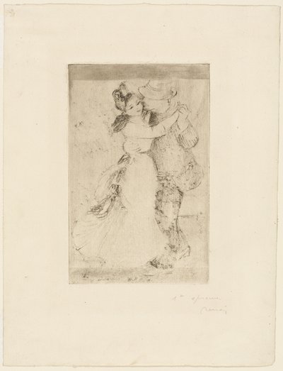 Taniec na wsi autorstwa Pierre Auguste Renoir