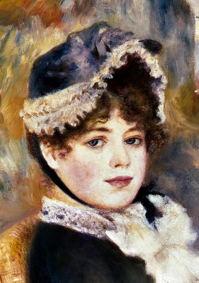 Szczegół „”Na plaży”””. Obraz Pierre Auguste Renoir (Pierre-Auguste autorstwa Pierre Auguste Renoir