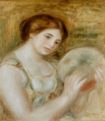 Kobieta z tamburynem autorstwa Pierre Auguste Renoir